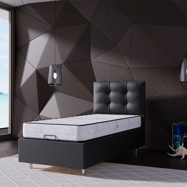 single_black_mattress